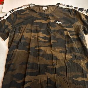 Ladies Camouflage T-Shirt - Victoria Secret PINK Brand - Size XL.